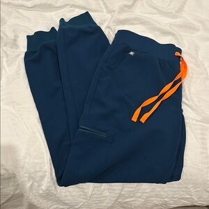 Figs Deep Reef jogger pant with orange ties